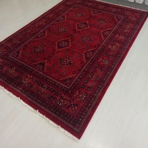 Uşak Delux Koleksiyonu 902 Kırmızı Özel Tezgah Halısı
