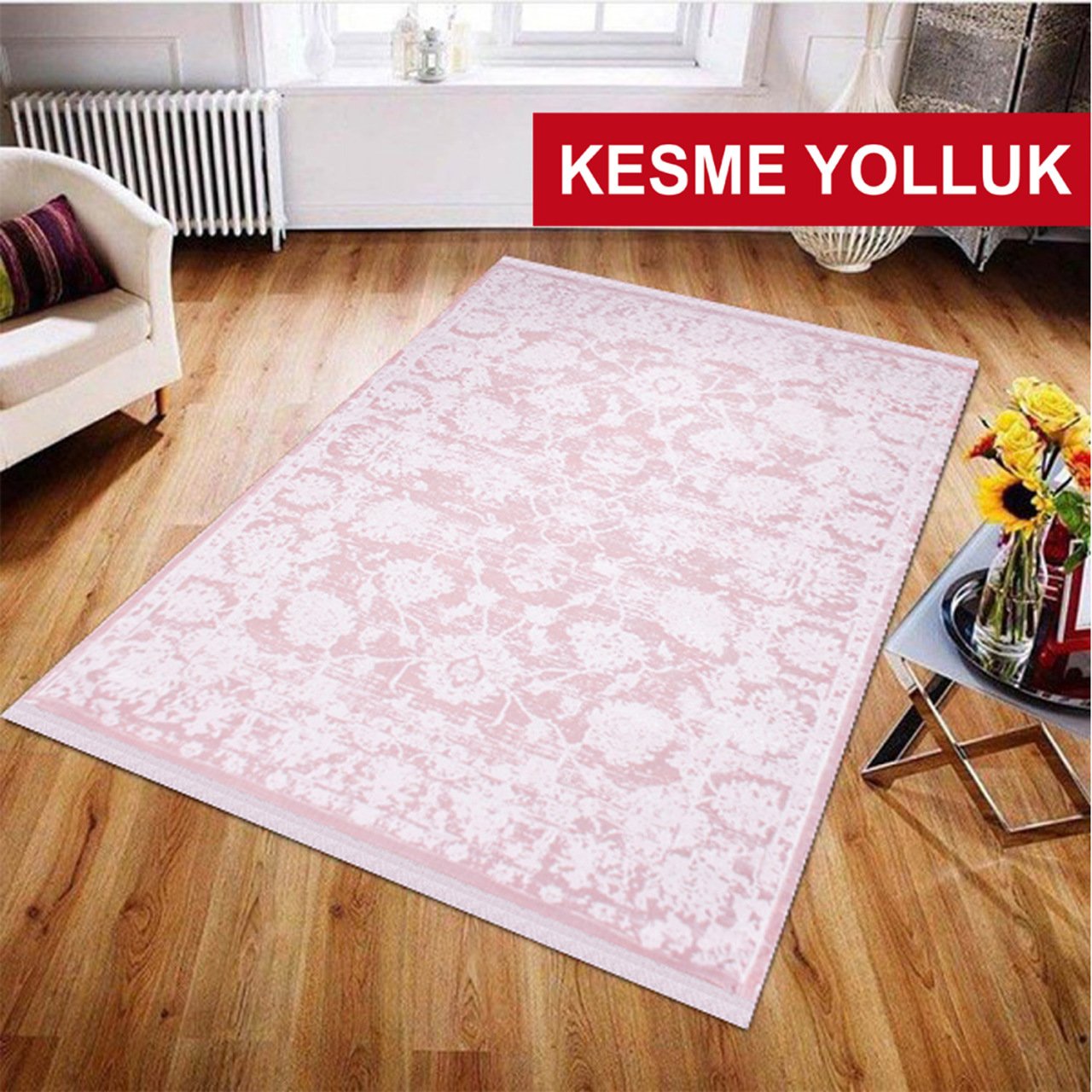İpek Koleksiyonu Kesme Yolluk 2605 Pembe Halı