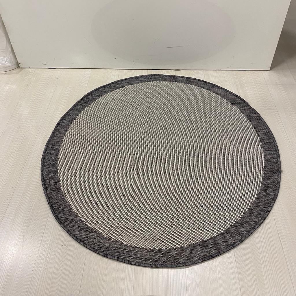 Jüt Sisal Gri Makine Halısı 9313 120 X 120 - YUVARLAK