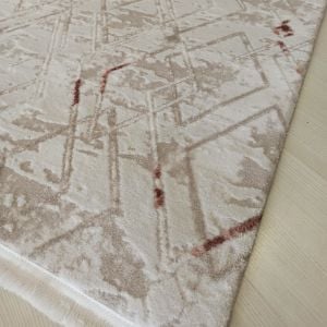 Asude Koleksiyonu 9312 Krem Pembe Makine Halısı