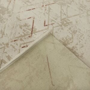 Asude Koleksiyonu 9312 Krem Pembe Makine Halısı