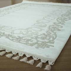 Doku Koleksiyonu 2509 Beyaz Halı 80 X 150