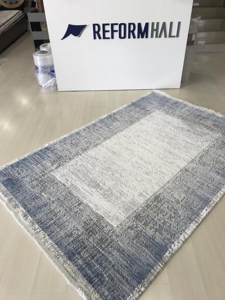 Vien Koleksiyonu 9401W MAVİ GRİ Makine Halısı