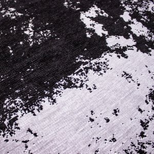 Cotton Koleksiyonu Çift Taraflı Kilim Siyah- Gri 8501