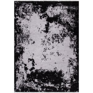 Cotton Koleksiyonu Çift Taraflı Kilim Siyah- Gri 8501
