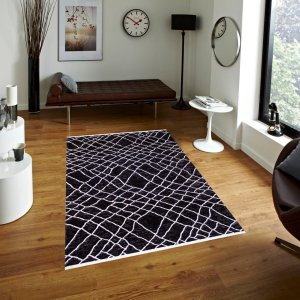 Cotton Koleksiyonu Çift Taraflı Kilim Siyah-Beyaz 8505