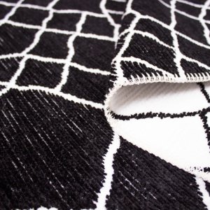 Cotton Koleksiyonu Çift Taraflı Kilim Siyah-Beyaz 8505
