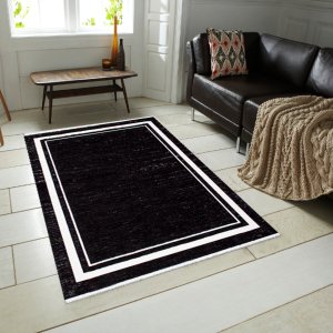 Cotton Koleksiyonu Çift Taraflı Kilim Siyah-Beyaz 8506