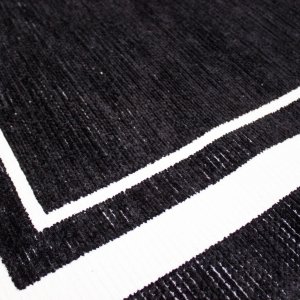 Cotton Koleksiyonu Çift Taraflı Kilim Siyah-Beyaz 8506