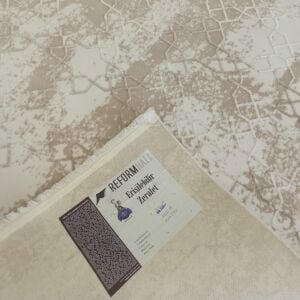 Asude Koleksiyonu 9331 Krem Bej Makine Halısı