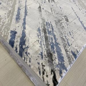 Perla Koleksiyonu 0003M Gri-Mavi Halı