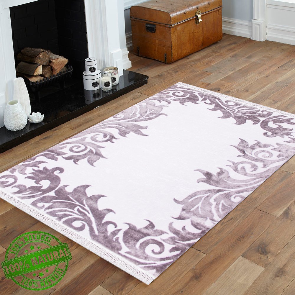 Larisa Koleksiyonu  Yün ve Bambu 705 Optik Grey Özel Tezgah Halısı