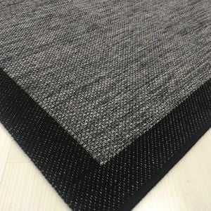 Jüt Sisal Gri Siyah Makine Halısı 9714