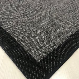 Jüt Sisal Gri Siyah Makine Halısı 9714