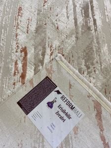 Perla Koleksiyonu 0003K Gri-Turuncu Halı