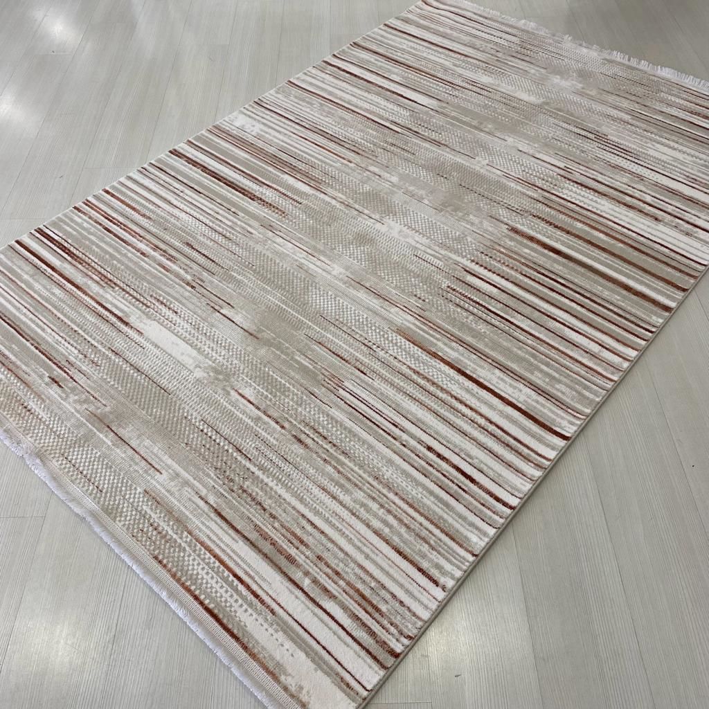 Perla Koleksiyonu 0002K Gri-Turuncu Halı