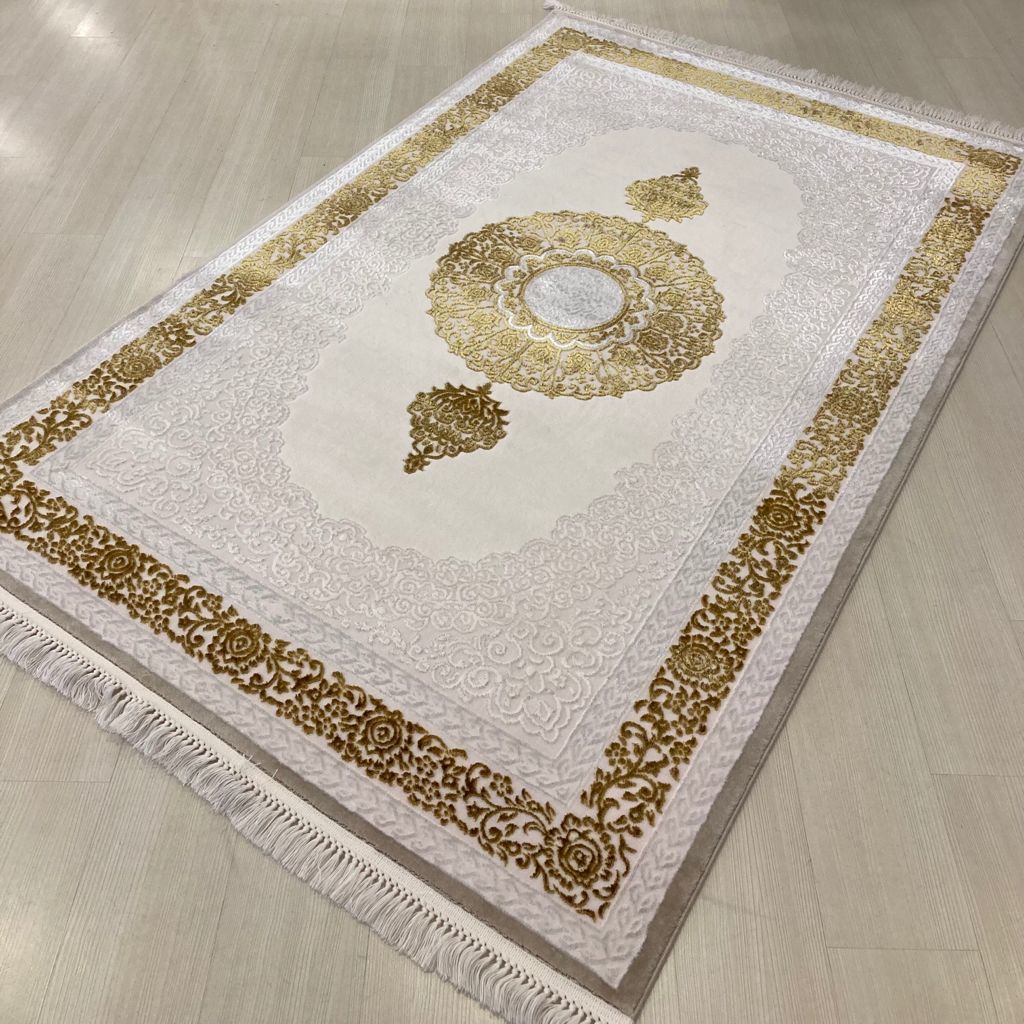 Dore Koleksiyonu Sarı Makine Halısı