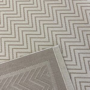 Jüt Sisal Bej Beyaz Makine Halısı 9717