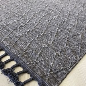 Nepal Sisal Gri Kesme Halı 6040