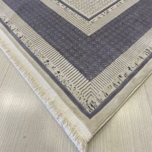 Zirve Koleksiyonu 1316 Krem Gri Makine Halısı