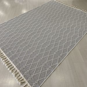 Nepal Sisal Beyaz Kesme Halı 6048