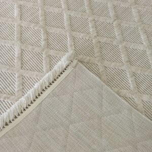 Bukle Koleksiyonu Bej Kesme Halı 0091a