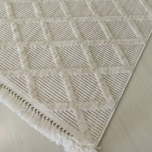 Bukle Koleksiyonu Bej Kesme Halı 0091a