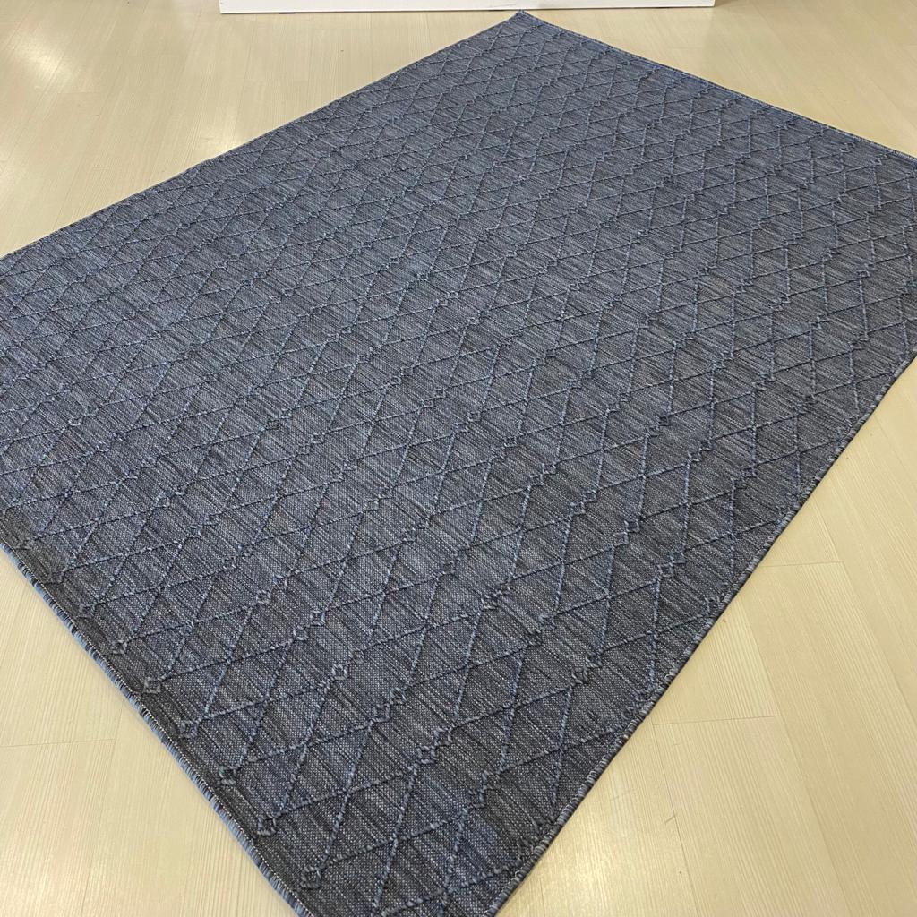 Nepal Sisal Mavi Kesme Halı 6049 100 X 200
