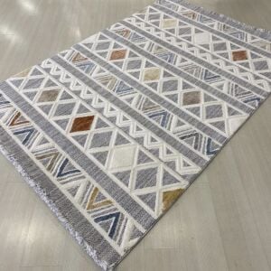 Bukle Koleksiyonu Renkli Kesme Halı 0099m