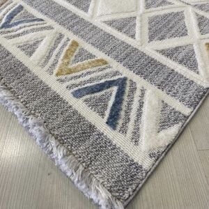 Bukle Koleksiyonu Renkli Kesme Halı 0099m