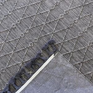 Nepal Sisal Gri Kesme Halı 6045