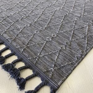 Nepal Sisal Gri Kesme Halı 6045