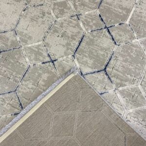 İİnci Koleksiyonu 1805 Mavi Gri Makine Halısı