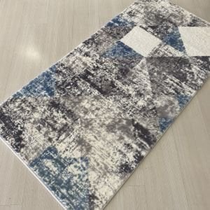 Nefes Koleksiyonu 5102  Gri-Mavi Makine Halısı