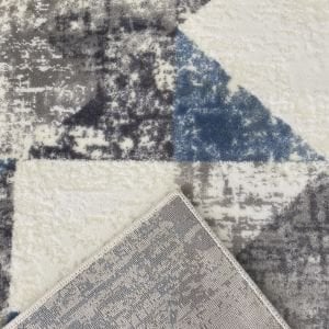 Nefes Koleksiyonu 5102  Gri-Mavi Makine Halısı
