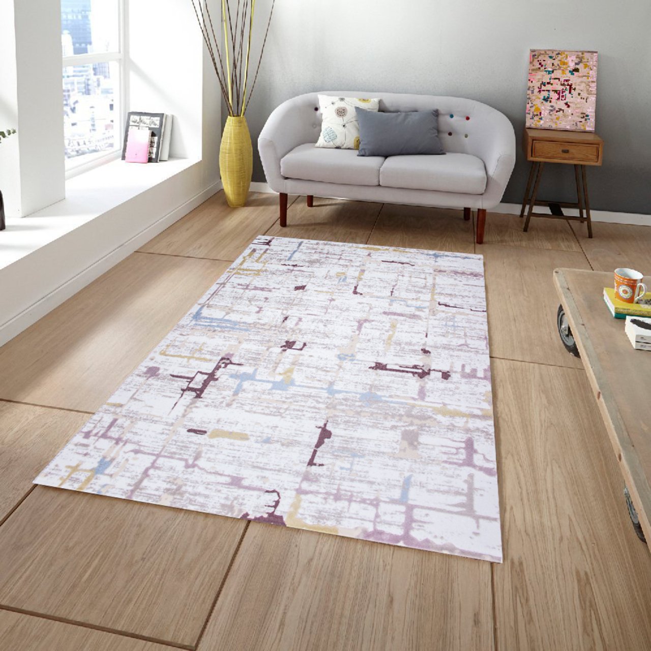 Nefes Koleksiyonu 5107 Renkli Makine Halısı