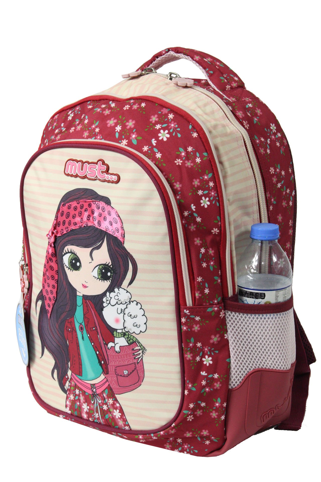 MUST 584982 Flower Girl Luna İlkokul Sırt Çantası-Bordo