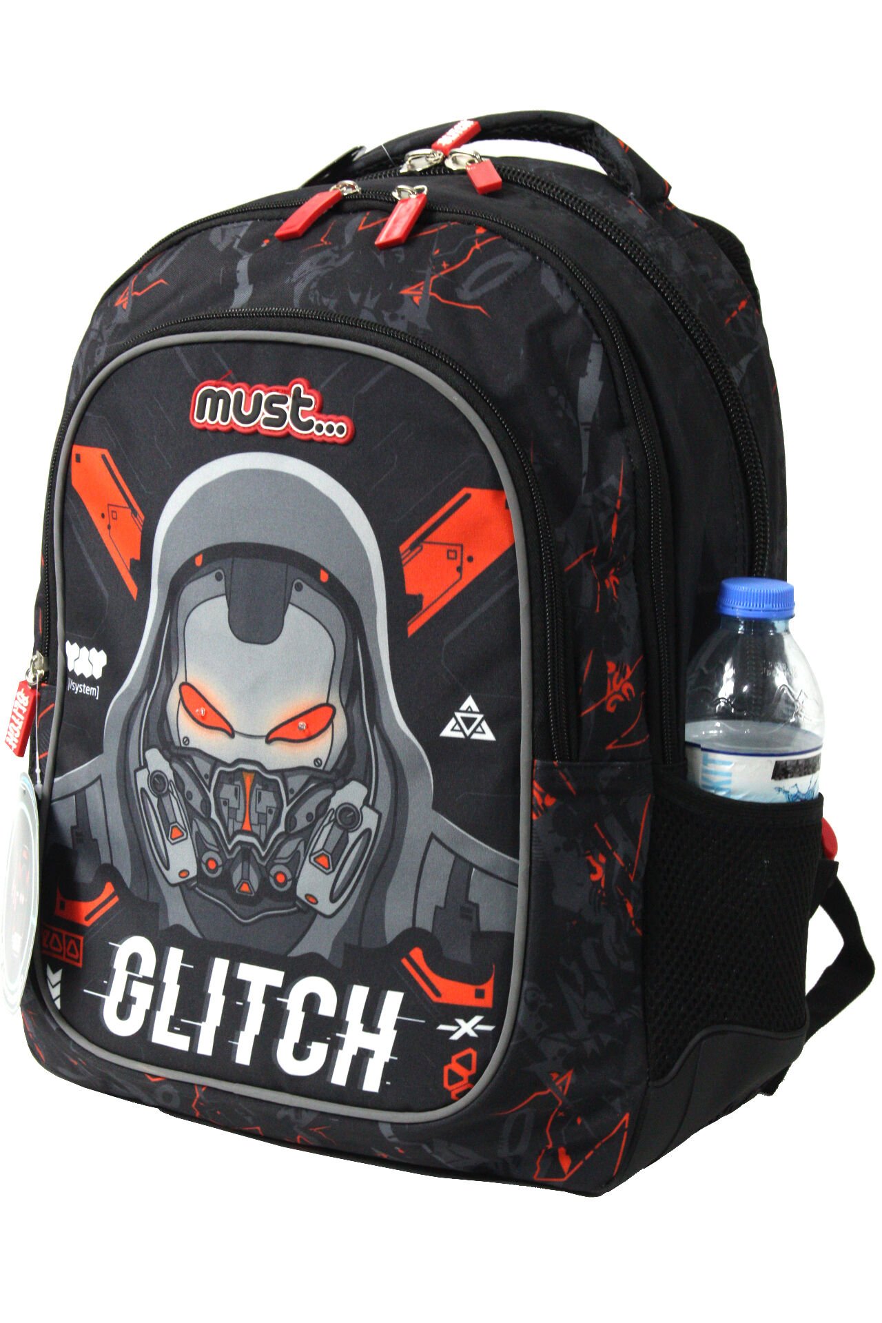 MUST 584970 Glitch İlkokul Sırt Çantası-Siyah
