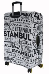 My Saraciye 79 İstanbul Yazılar Valiz Kılıfı, Bavul Kılıfı - İstanbul Yazılar 79
