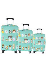 My 78 Küçük Köpekler VALİZ KILIFI / BAVUL KORUYUCU ÖRTÜSÜ Büyük, Orta, Kabin Boy Set