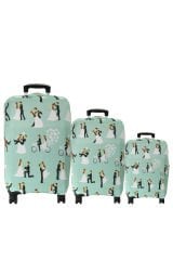 (My#122 Bride 1) VALİZLER İÇİN KILIF SETİ (KABİN ORTA VE BÜYÜK)