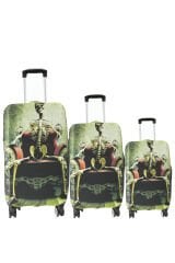 (My#131 Bone King) VALİZLER İÇİN KILIF SETİ (KABİN ORTA VE BÜYÜK)