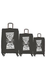 (My#29 Kum Saati) VALİZLER İÇİN KILIF SETİ (KABİN ORTA VE BÜYÜK)