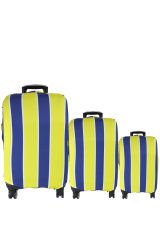 (My#92 Çizgili) VALİZLER İÇİN KILIF SETİ (KABİN ORTA VE BÜYÜK)