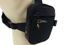 M 1019 Mega Bag Unisex Göğüs Çapraz Çanta, Portföy Çanta Siyah