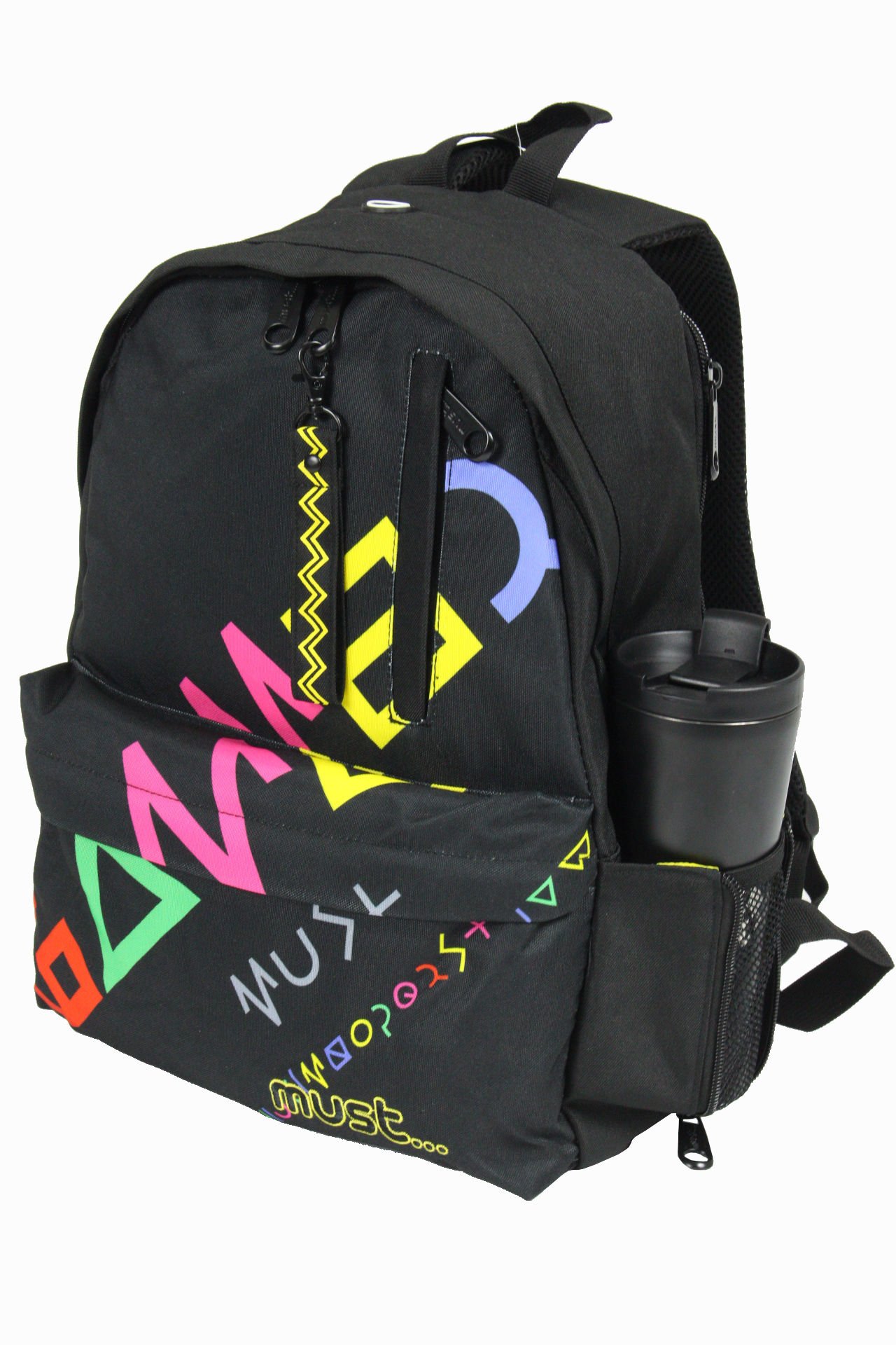 MUST 585059 Gamer Çift Cepli İlkokul Sırt Çantası-Siyah