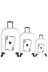 (My#89 Black Jack) VALİZLER İÇİN KILIF SETİ (KABİN ORTA VE BÜYÜK)