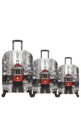 (My#54 Taksim2) VALİZLER İÇİN KILIF SETİ (KABİN ORTA VE BÜYÜK)