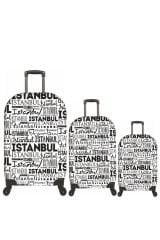 (My#79 İstanbul) VALİZLER İÇİN KILIF SETİ (KABİN ORTA VE BÜYÜK)