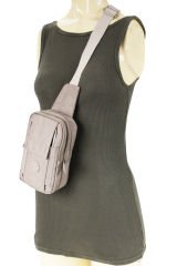 M 229 Mega Bag Krinkıl Kumaş Unisex Küçük Omuz, Göğüs Askılı Çanta, Telefonluk